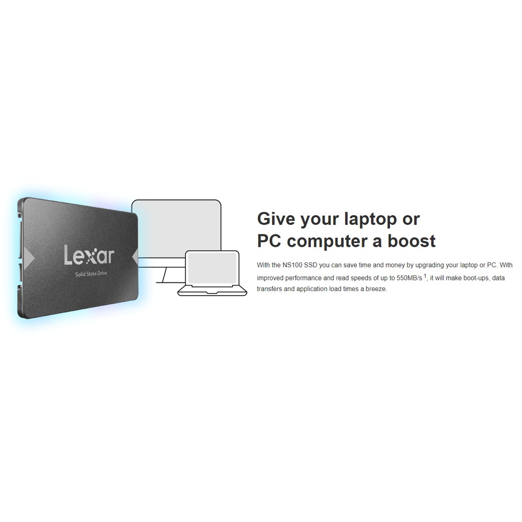 Ổ cứng SSD Lexar NS100 128GB, SSD 256GB, 2.5” SATA III | BigBuy360 - bigbuy360.vn