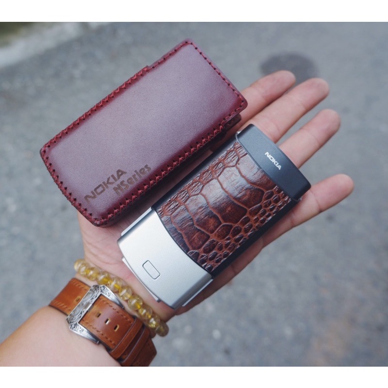 Bao da nokia n70 handmade 100% da bò thật