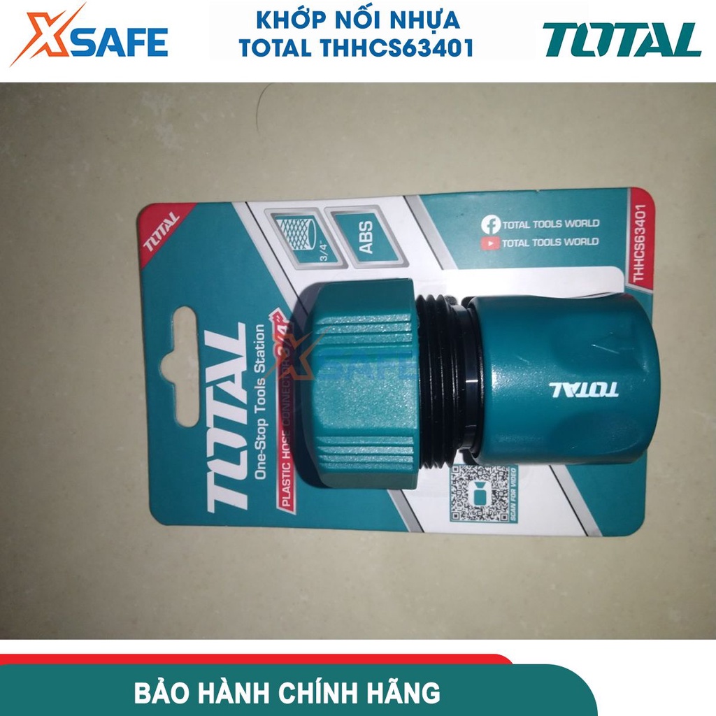 Khớp nối nhựa TOTAL nối ống nước kích thước 3/4inch, chất liệu ABS, PP, POM - chính hãng - xsafe