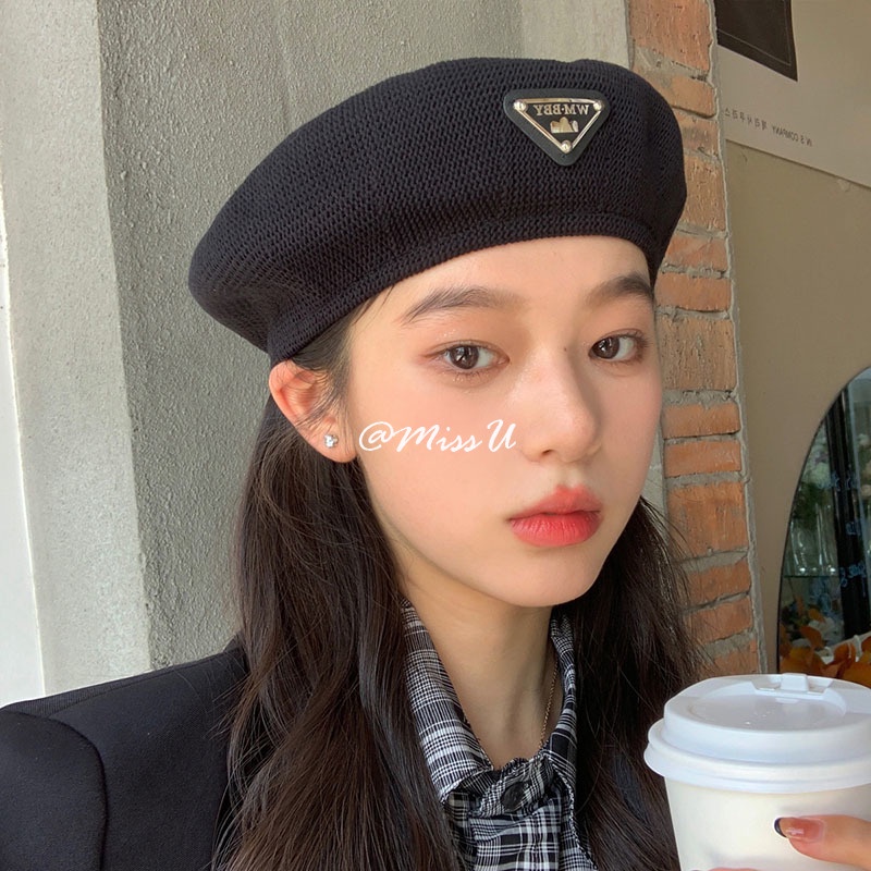 Mũ Beret màu sắc Vintage phong cách Hàn Quốc