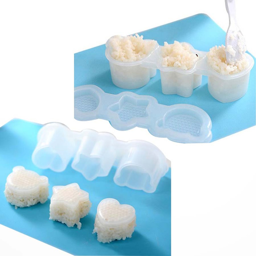 KHUÔN LÀM CƠM BENTO NHẬT BẢN INOMATA hình tim, hình sao, hình gấu dễ thương khiến bé thích thú và ăn được nhiều hơn