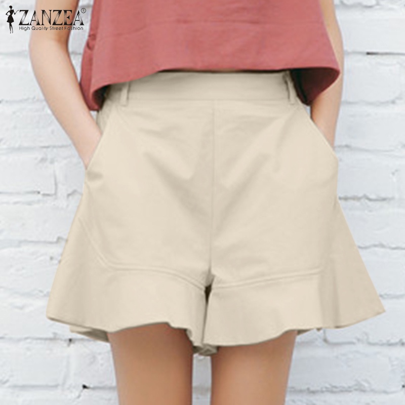 Quần short nữ ZANZEA lưng thun phong cách Hàn Quốc xinh xắn