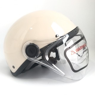 Mũ bảo hiểm nửa đầu kính trong suốt siêu đẹp - Amby Helmet - Vòng đầu 56