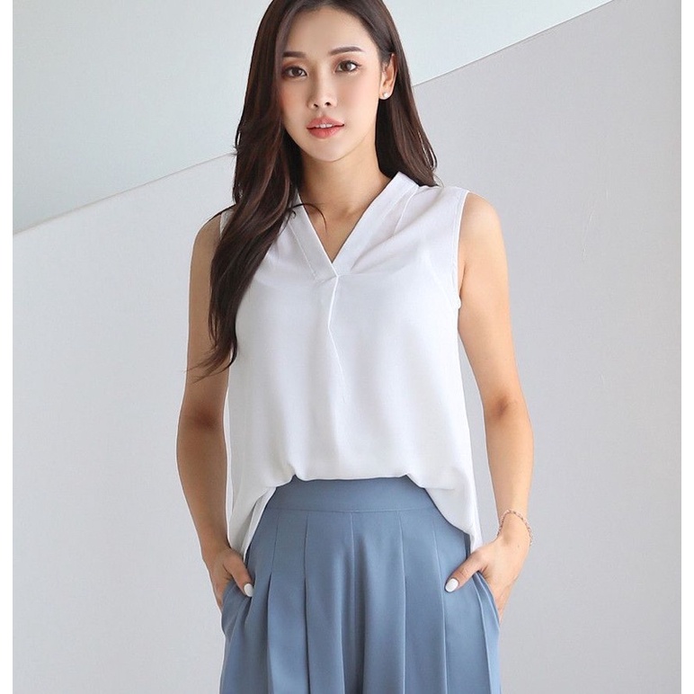 Áo sơmi sát nách cho nữ xuất hàn dư xịn
