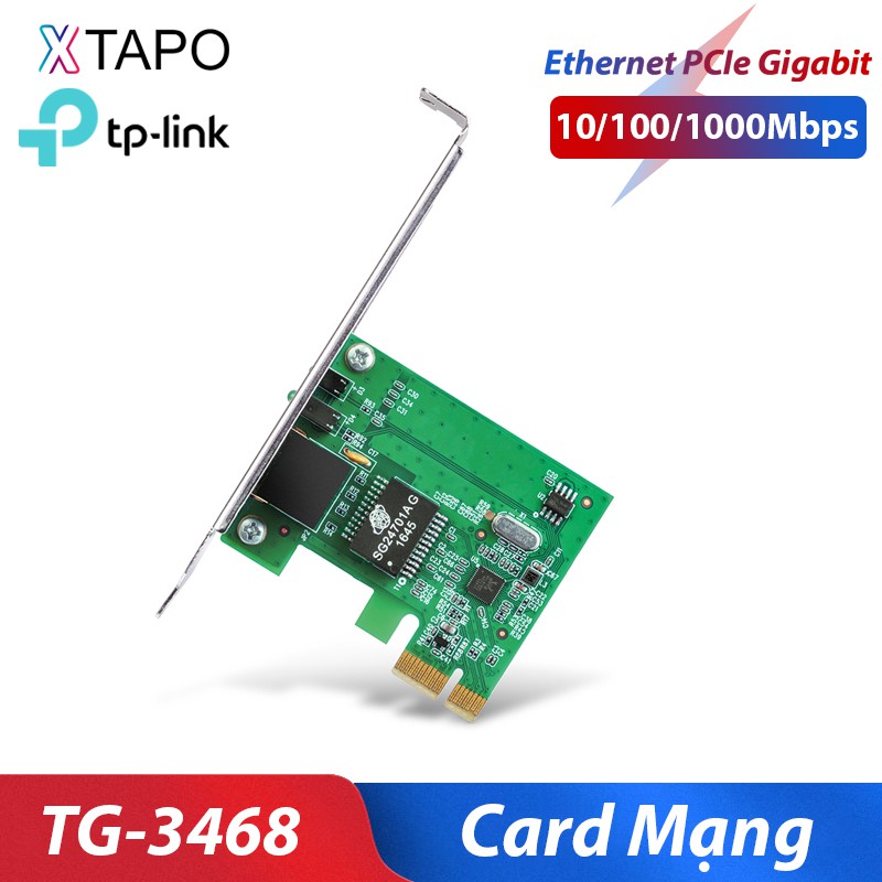 Card mạng TP-Link PCI Express Card 10/100/1000Mbps Quản lý LAN thuận tiện TG-3468 - Hàng Chính Hãng