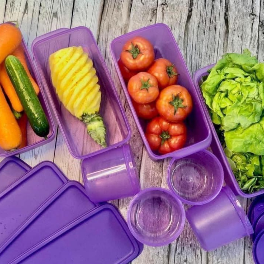 Bộ hộp bảo quản thực phẩm ngăn mát, trữ rau củ trái cây Freshness Collection Tupperware chính hãng