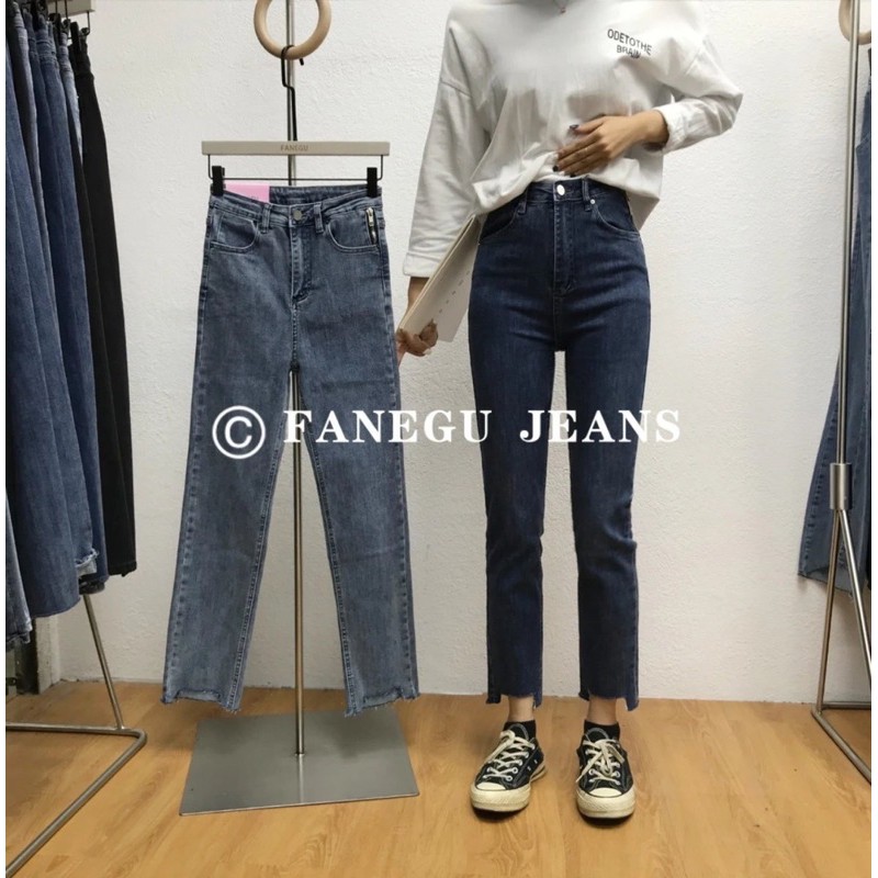 Quần jeans kéo khoá hông - mã 3880