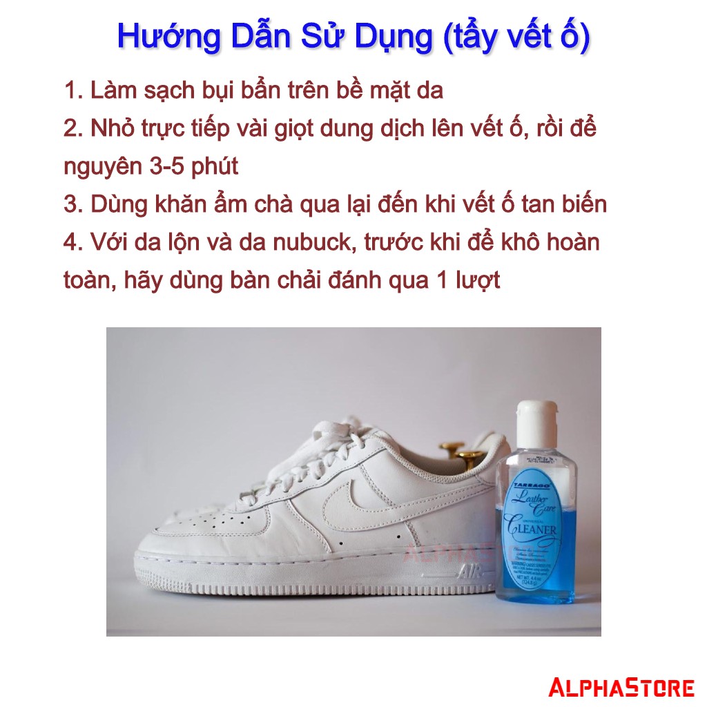 Dung Dịch Tẩy Giày Tarrago Universal Cleaner 125ml - Nước Vệ Sinh Làm Sạch Giày Da, Sneaker, Giầy Thể Thao, Túi Xách