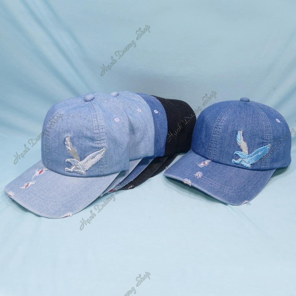 Nón kết jean nam nữ rách bụi, vải jean bền đẹp, dễ dàng điều chỉnh size, khóa gài cứng cáp, sang trọng