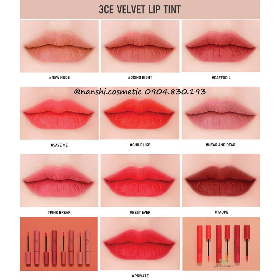 Son 3ce Velvet Lip Tint | BigBuy360 - bigbuy360.vn