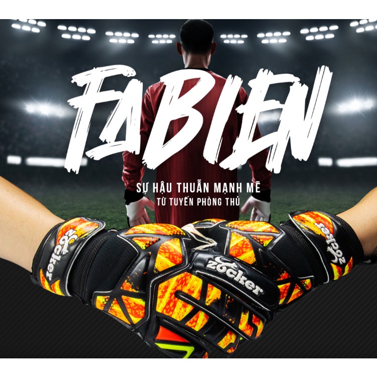 Găng Tay Thủ Môn Chính Hãng Zocker Fabien - Mẫu Cao Cấp 2022 - Bắt Là Dính