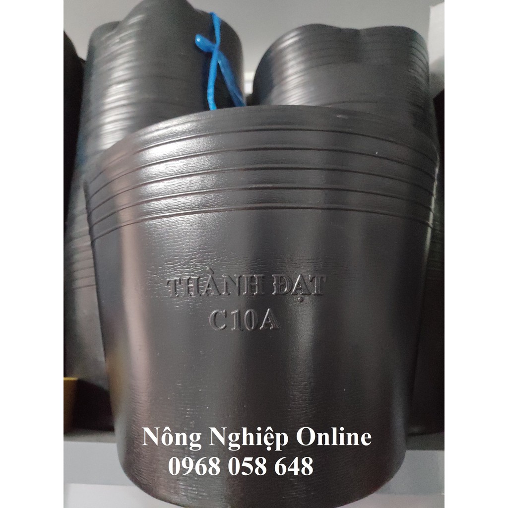Chậu nhựa đen C10 (combo 10 cái)