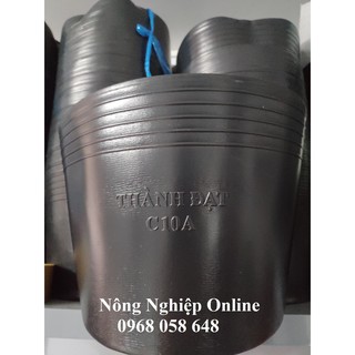 Chậu nhựa đen C10 (combo 10 cái)