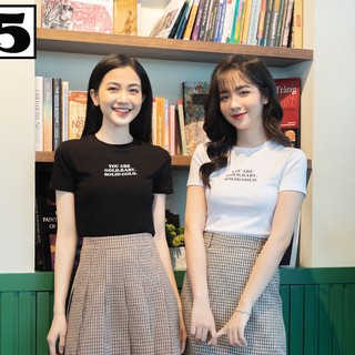 Áo thun croptop dáng ôm in chữ You are gold baby Twentyfive 3736