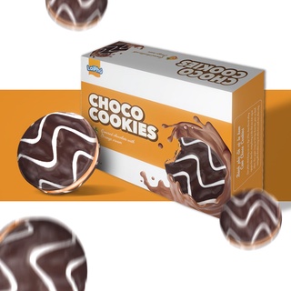 Bánh Phủ Socola Kem Cam Choco Cookies 168G