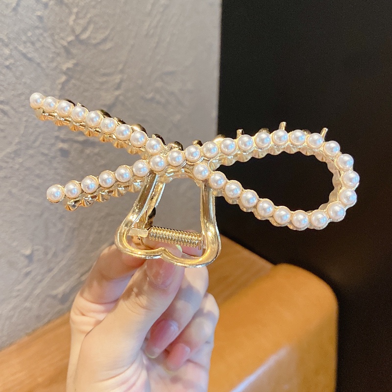 Kẹp tóc kim loại hình cá mập cỡ lớn phong cách Hàn Quốc