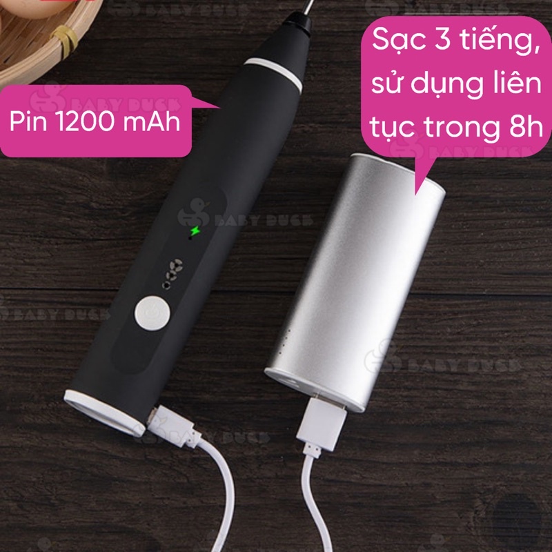 Máy tạo bọt cafe, máy đánh trứng sạc usb cầm tay mini hàng cao cấp có thể sạc