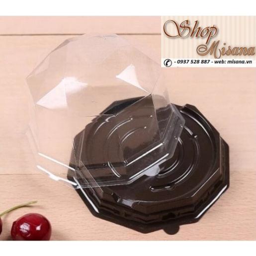 Combo 100 Hộp nhựa lục giác đế đen FJ95  KT: 8x 8x6cm