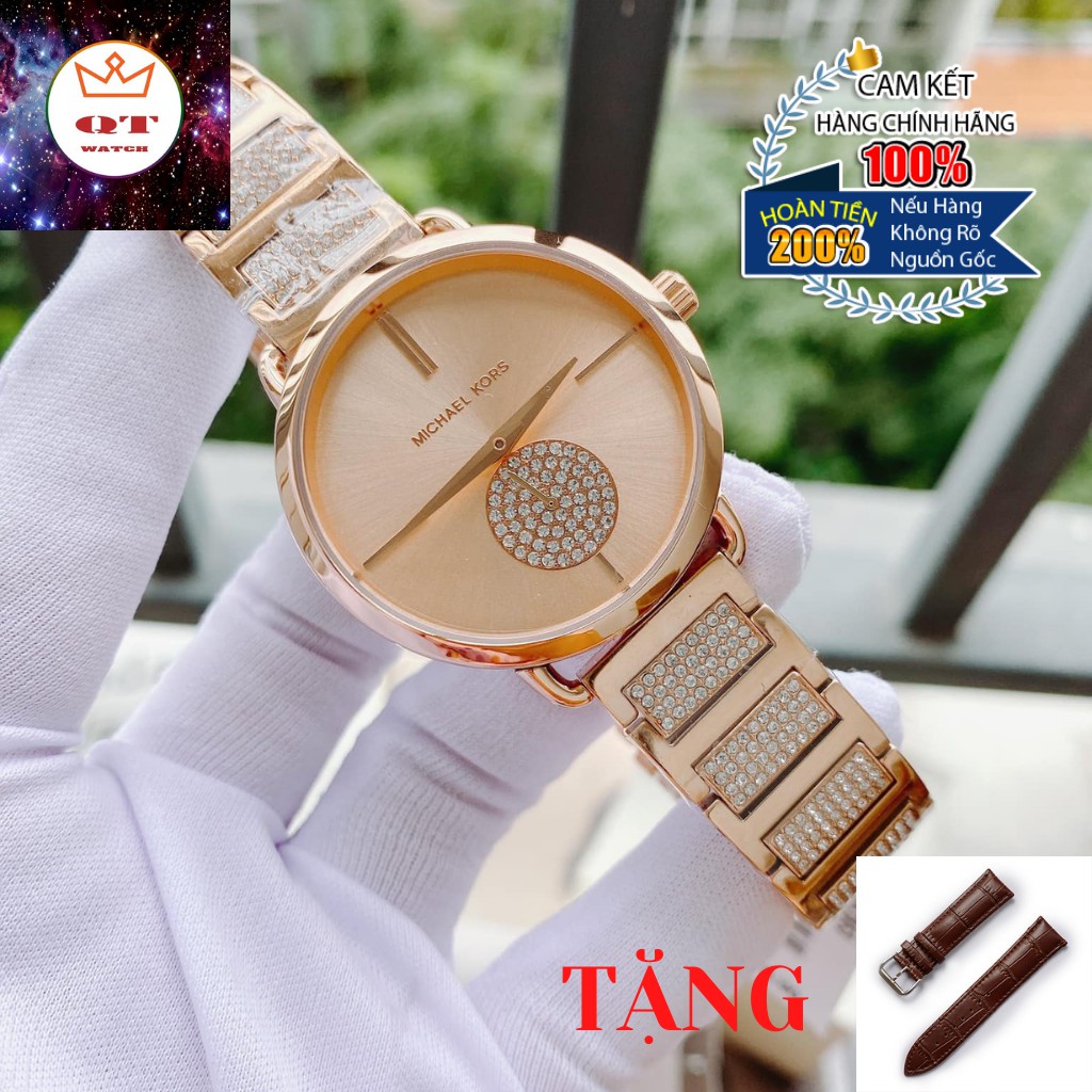 Đồng Hồ Nữ MICHAEL KORS MK3853 Chính Hãng Tặng Dây Da Cao Cấp