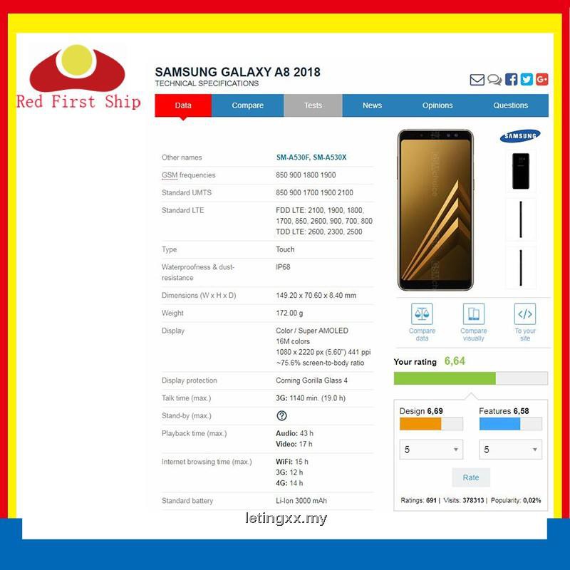 Màn Hình Cảm Ứng Lcd Bằng Kính Thay Thế Chuyên Dụng Cho Samsung Galaxy A8 2018 A530 A8 + A8 Plus A730