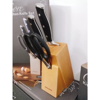 Bộ dao nhà bếp kitchen knife set 4p cao cấp 4 món lock&lock - màu đen