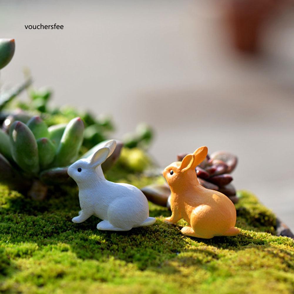 Set 2 chú thỏ mini trang trí tiểu cảnh