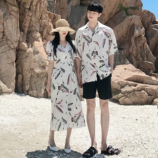 Áo đôi áo cặp Áo Váy đôi dễ thương chụp ảnh đi biển nam nữ Hàn Quốc