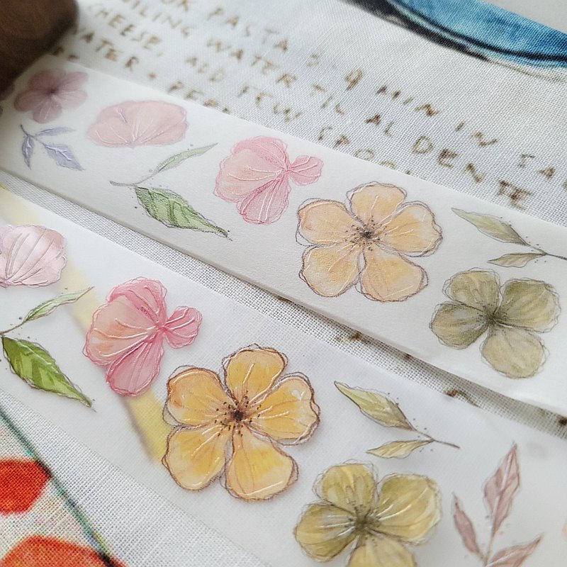Meohime 𓃠 Peipan - Băng dán washi tape cánh hoa Flower 13