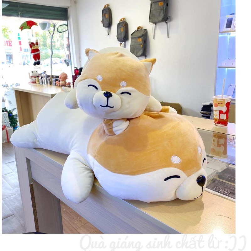 Thú nhồi bông Chó Shiba Mông To thấy ghét, mặt cười cưng hớn hở- Gấu bông chó Shiba cực êm