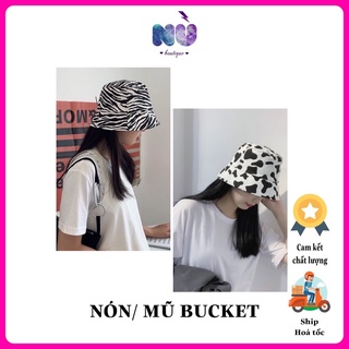 NÓN MŨ BUCKET HOẠ TIẾT NGỰA VẰN - BÒ SỮA ULZZANG SIÊU CHẤT