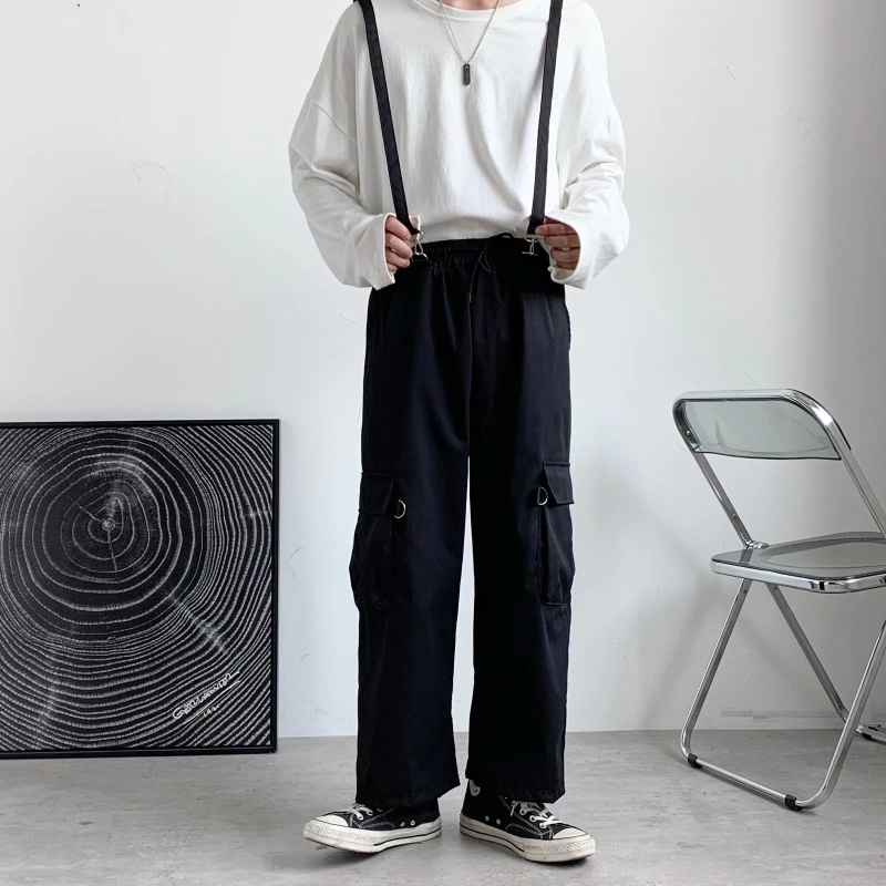 Quần Yếm Dài Nhiều Túi Có Thể Tháo Rời Thời Trang Xuân Hè Cho Nam