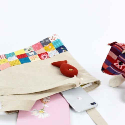 Túi tote ghép vải cá bông độc đáo PESCE - Tomato Handmade