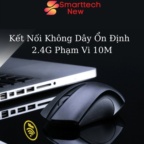 Chuột Laptop, Chuột Không Dây Q2 T-WOLF Kết Nối 2.4 GHZ Bấm Êm Siêu Bền Siêu Nhạy 1200 DPI, 3 Màu Đen - Trắng - Hồng