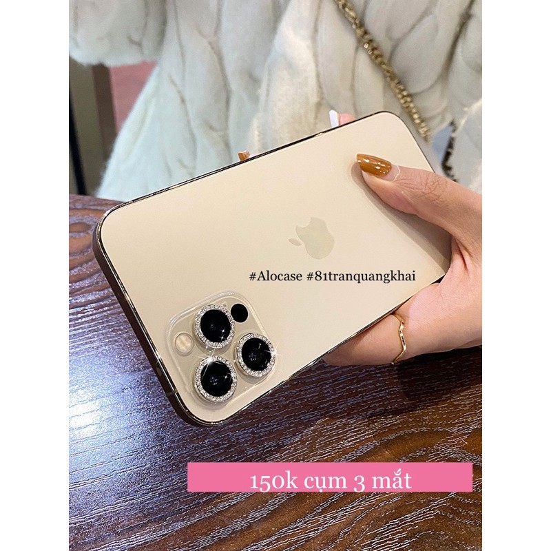 Cường lực camera từng mắt , khảm pha lê cao cấp 14promax/14pro/13promax