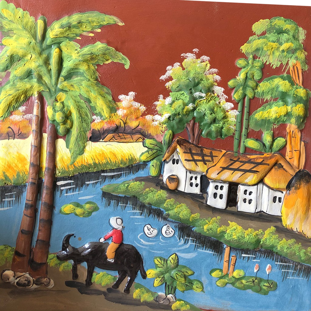 Tranh Gốm Bát Tràng 48 x 48cm