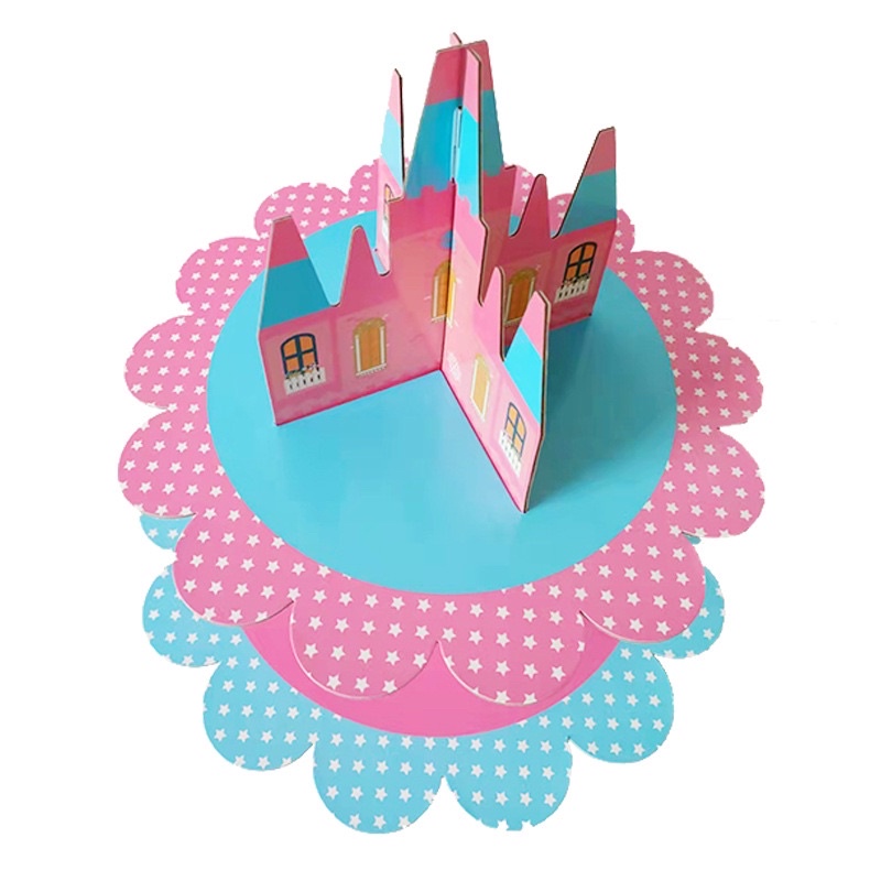 Kệ đựng cupcake trang trí tiệc hình lâu đài