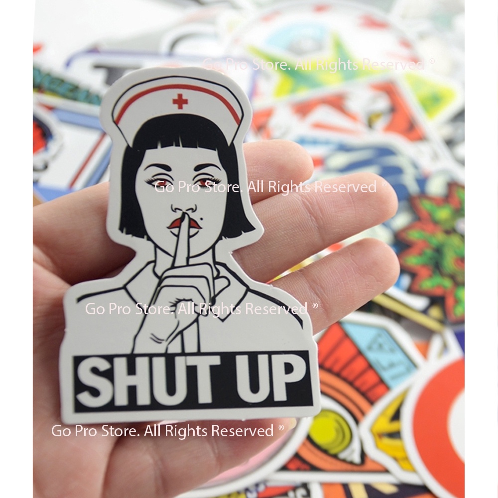 Sticker Dán Mũ Bảo Hiểm, Lapop, Ô tô, Xe Máy - HÌNH NGẪU NHIÊN