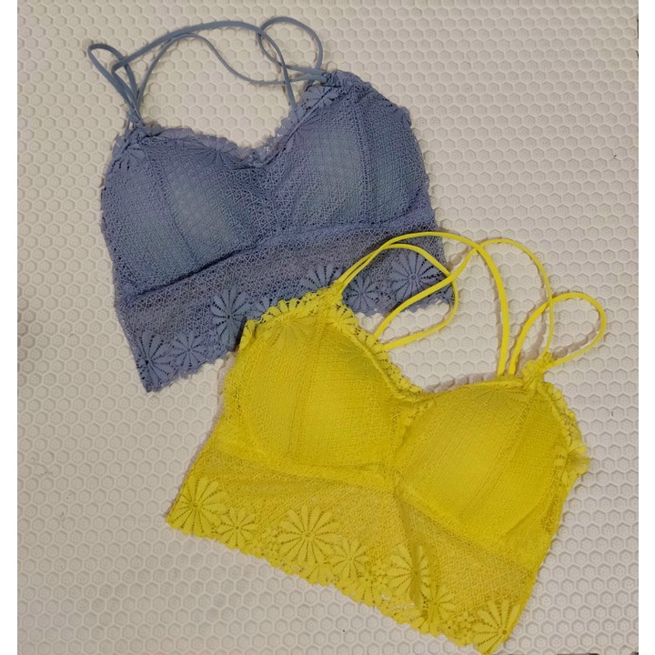 Áo ngực bra đồ lót nữ 2 dây chất vải thun ren có mút SL
