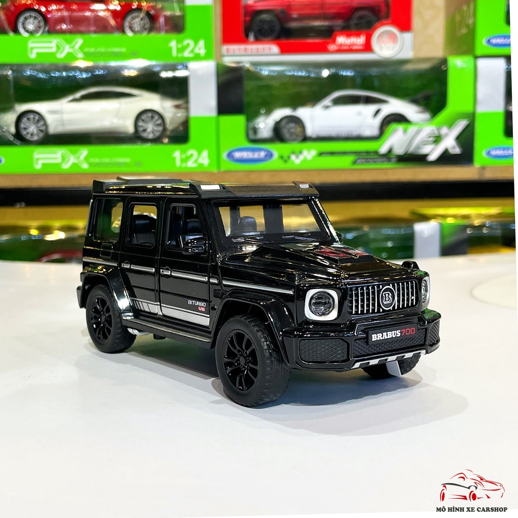 Mô hình xe Mercedes-Benz G700 Brabus tỉ lệ 1:32 Double Horses màu đen