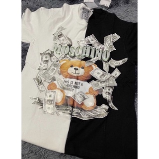 Áo Phông Cotton Moschino Gấu Dollar