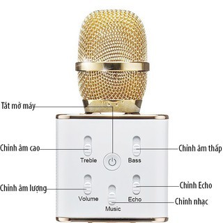 Micro Karaoke Tích Hợp Loa Bluetooth Q7 - Vàng