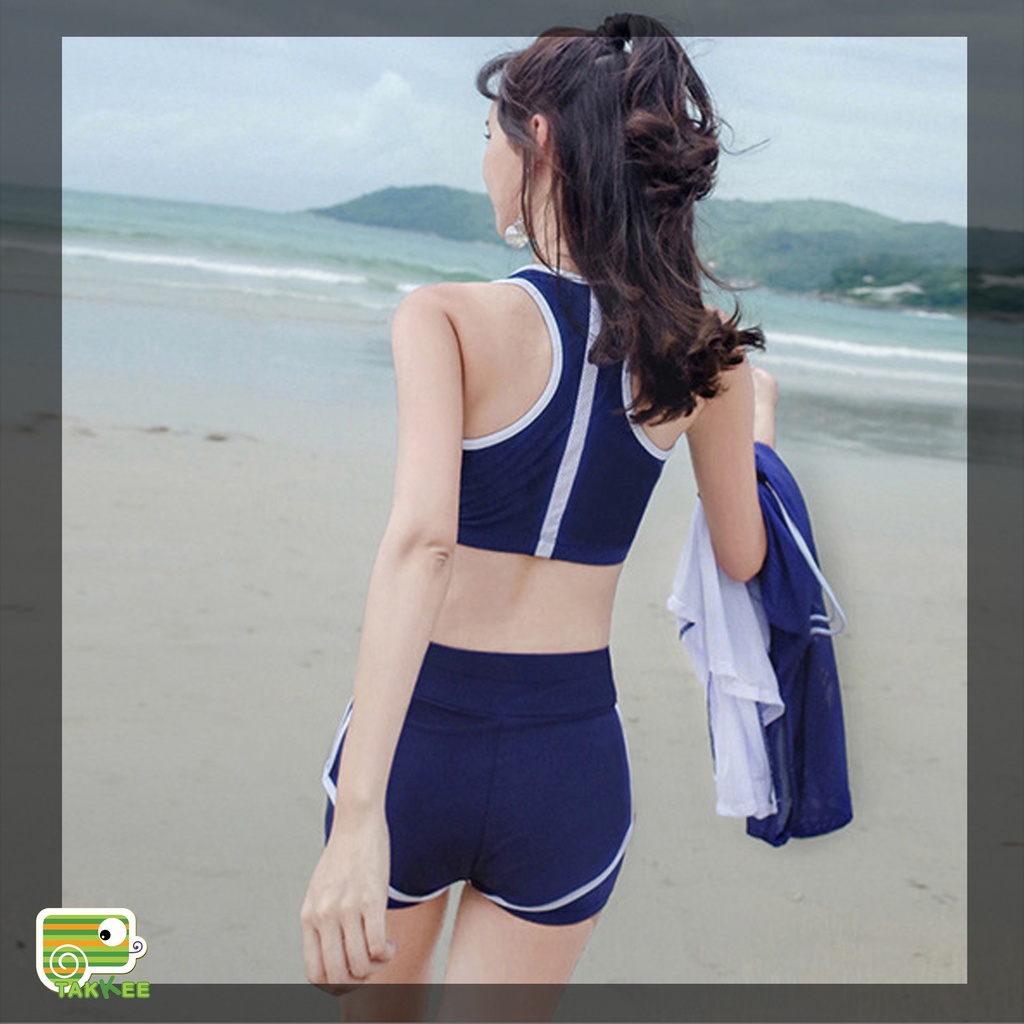 Đồ Bơi Liền Thân Nữ, Bikini Phong Cách Vintage Tặng Kèm Chân Váy Sang Chảnh