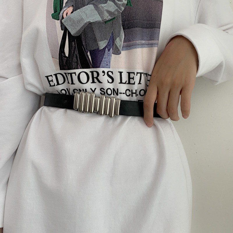 Thắt lưng bản nhỏ khóa kim loại cá tính TTL100