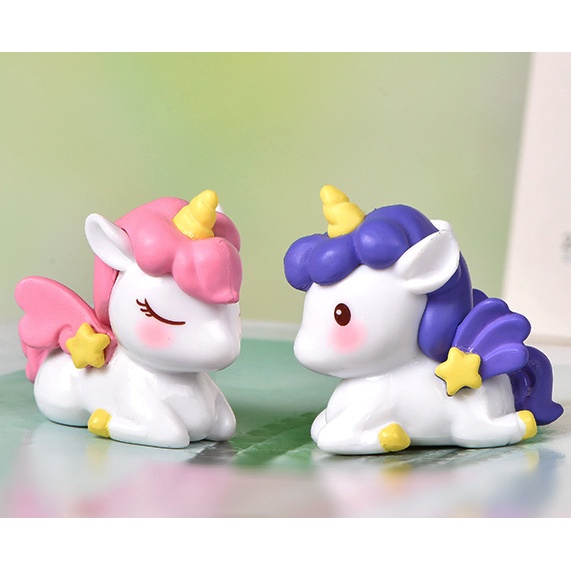 Kỳ lân, Unicorn trang trí tiểu cảnh sen đá, sân vườn, giao mẫu ngẫu nhiên