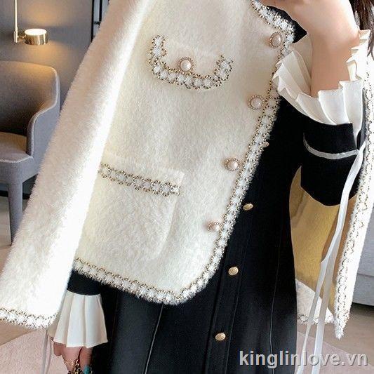❤Nước hoa quà tặng❤Áo khoác bằng lông cừu dáng ngắn thời trang trẻ trung sành điệu