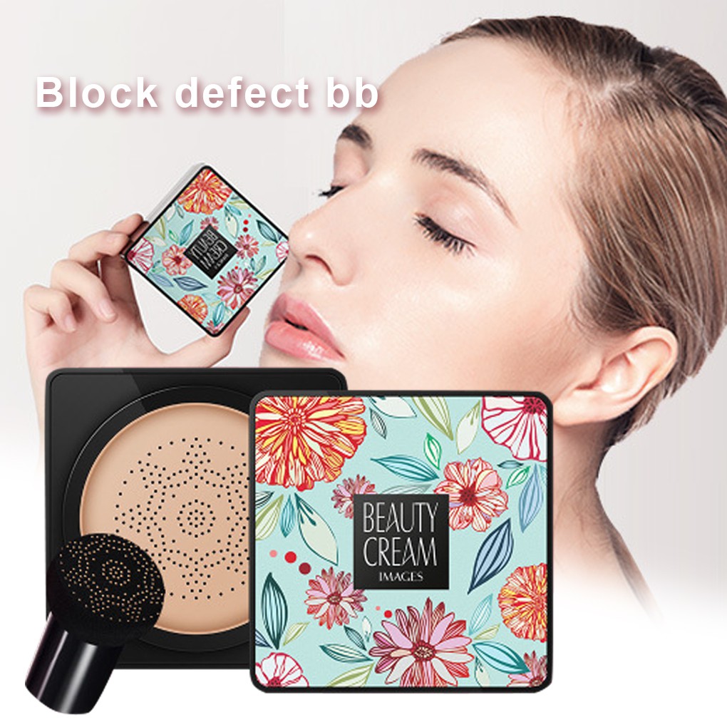 (Hàng Mới Về) Kem Bb Dạng Air Cushion Che Khuyết Điểm Dưỡng Ẩm Kèm Cọ Đầu Nấm