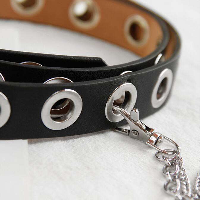 Thắt Lưng Phối Dây Xích Phong Cách Retro Cá Tính Cho Nữ