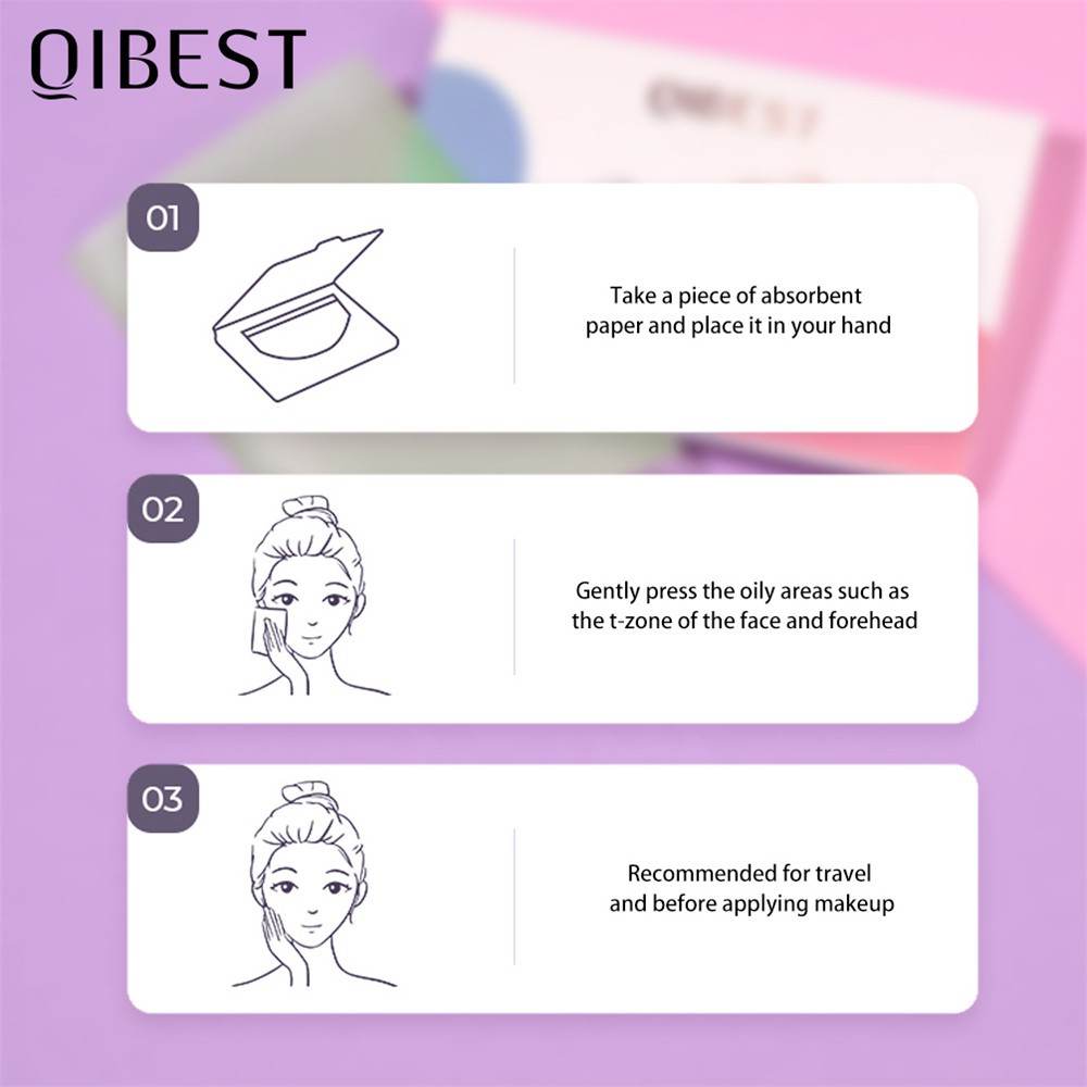 [Hàng mới về] Hộp 50 Tờ Giấy Thấm Dầu Hai Mặt Giúp Làm Sạch Da Mềm Mại | BigBuy360 - bigbuy360.vn