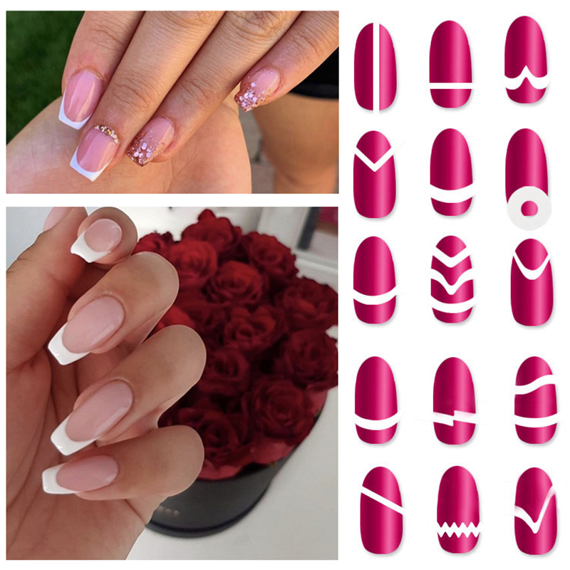 [Hàng mới về] Bộ 24 miếng dán trang trí móng tay nghệ thuật 3D sành điệu