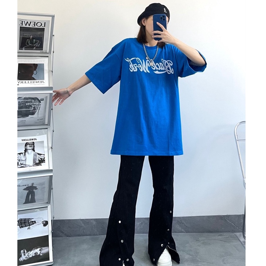 Áo thun tay lỡ Black Work ❤️ Áo phông oversize form rộng unisex nam nữ - A16 - Happy Style